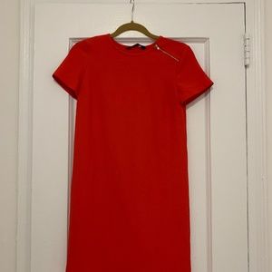 easy red transition dress